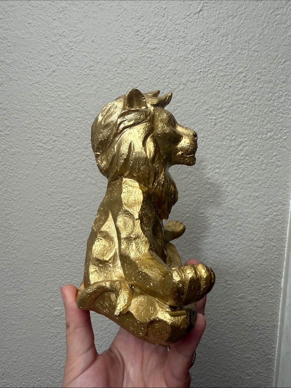 Sagebrook Home Resin 7” Yoga Lion - Picture 4 of 5